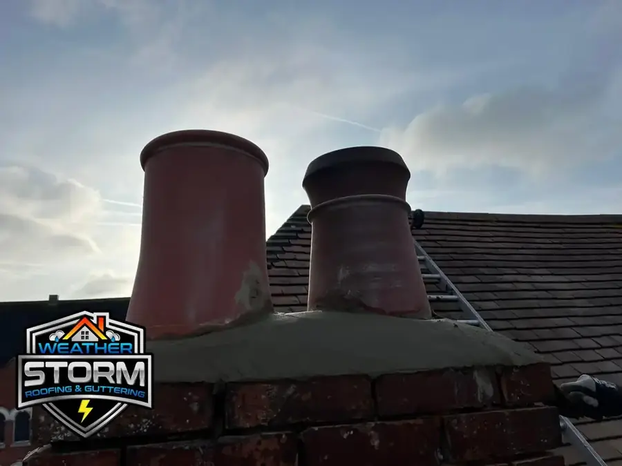 Chimney reflaunching with new mortar in Rayleigh