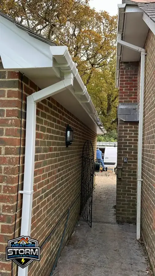 uPVC guttering and downpipe installation in Rayleigh