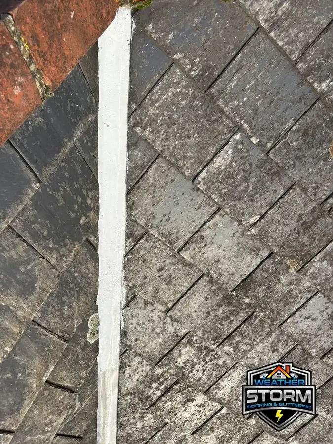 Valley roof repair in Southend showing lead work