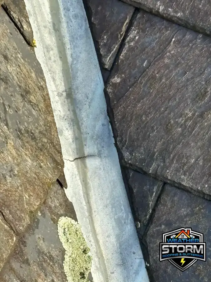 Valley flashing repair on tiled roof in Benfleet